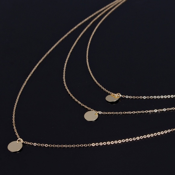❤️ 3/$30 Triple Layered Coin Necklace - Picture 2 of 5
